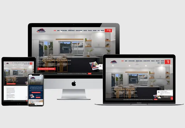 T-Rob Constructions Pty Ltd website shown on desktop, laptop, tablet and phone
